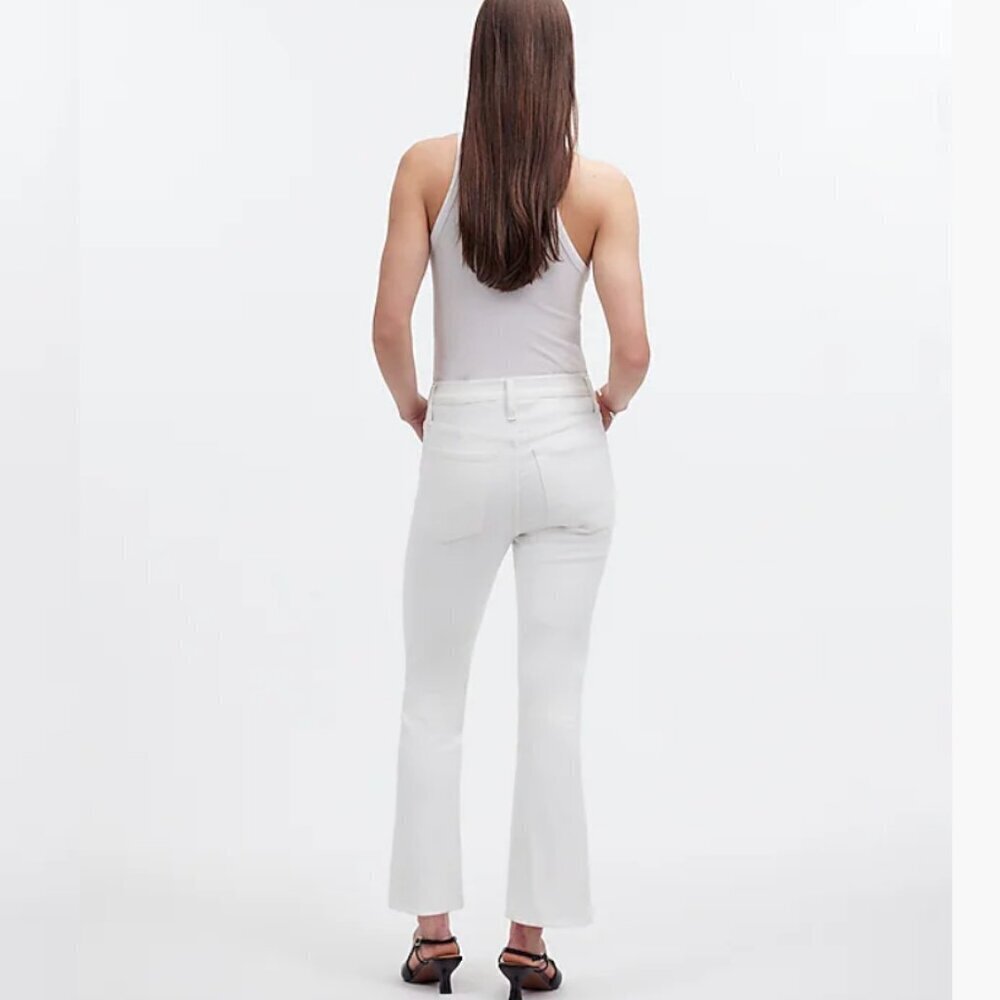Madewell Kick Out Crop Jeans NWT pure white size 24